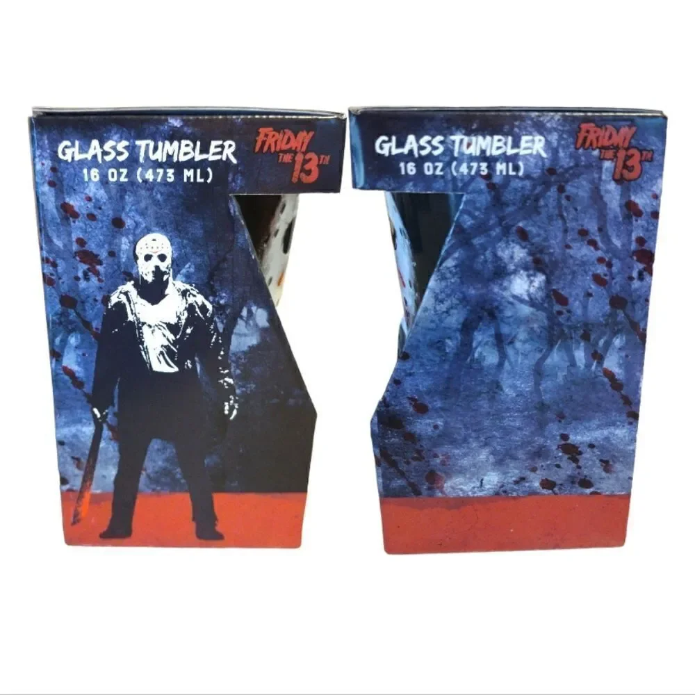 FRIDAY THE 13TH‎ Jason Printed 16oz Halloween Glass Tumbler NWT